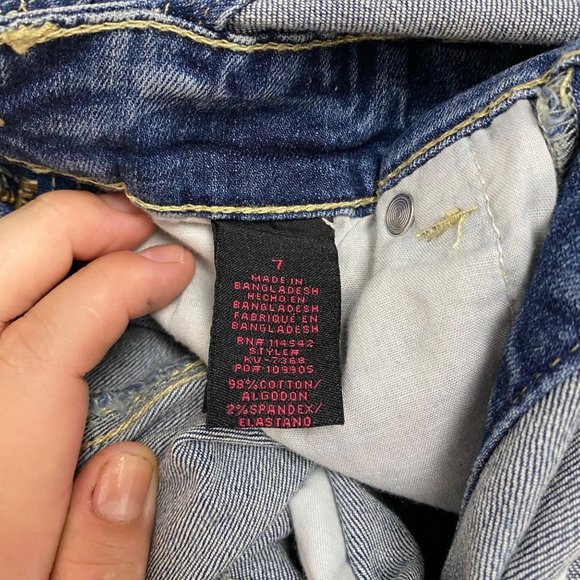 Dollshouse Juniors overalls denim shorts pants blue size 7 - Picture 8 of 12